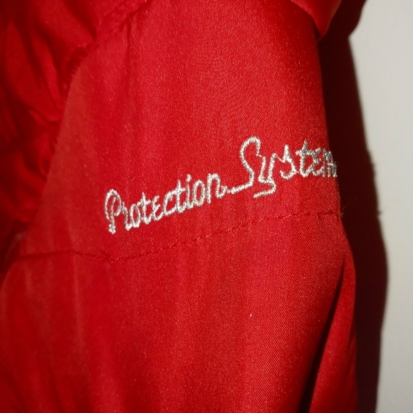 Protection system girls Red Full Zip Puffer Jacket with Faux fur hood Size 3 - Picture 6 of 10